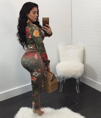 Floral Green Tracksuit 27618