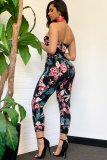 Sexy Strapless Floral Jumpsuit