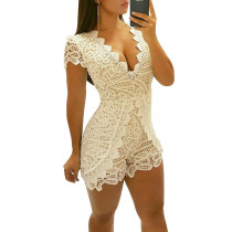 Pure Lace Sexy Rompers with Lining 26389-4
