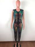 Sexy Sequins Sleeveless Bodycon Jumpsuit