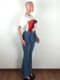 Blue Bell Bottom Bib Jeans