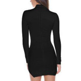 Sexy Hook Black Mini Dress 27274-1