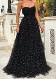 Black Sweetheart Beaded Evening Dress