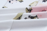 Floral Print Long Blazer with Turndown Collar