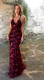 Occassional Sequins Straps Floor Length Evening Dress