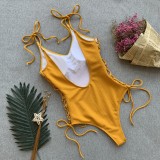 One-Piece Lace-Up Sexy Swimwear