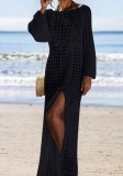 Long Sleeves Crochet Long Beach Dress