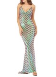 Sequins Straps Mermaid Evening Dress