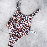 Sexy Backless Print One-Piece Swimwear