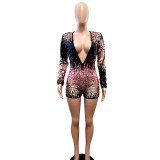 Colorful Sequins Deep-V Sexy Rompers