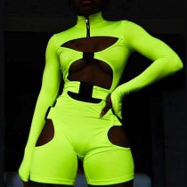 Erotic Green Club Tight Rompers