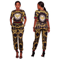 Gold and Black Two-Piece Retro Set 27145-1