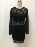 Black Lace Party Dress 28003