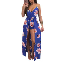Sexy Floral Fly-Away Straps Romper Dress 26300