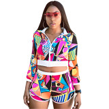 Colorful Print Jessey and Shorts