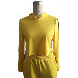 Yellow Sports Suit with Contrast Bands 26776