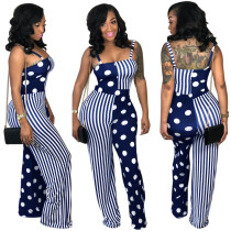 Sexy Stripped and Dot Jumpsuit
