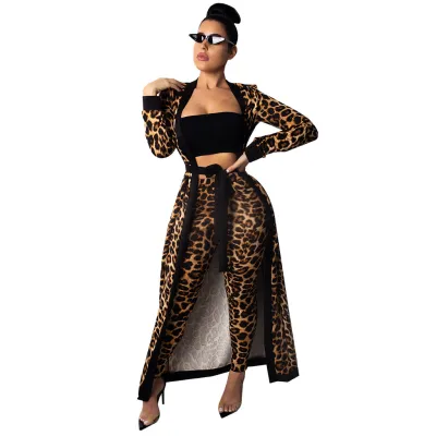 Leopard Chic Pants and Long Coat