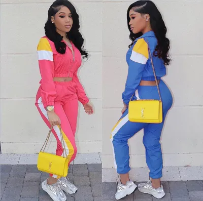 Block Color Long Sleeve Tracksuit