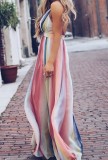 Multi-Color Straps Long Dress