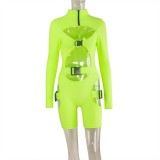 Erotic Green Club Tight Rompers