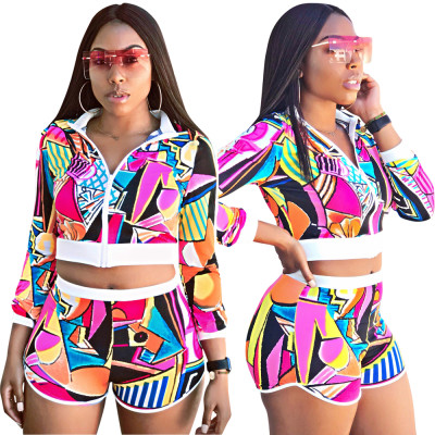 Colorful Print Jessey and Shorts