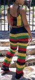 Wide Stripes Colorful Crop Top and Pants