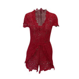 Pure Lace Sexy Rompers with Lining 26389-3