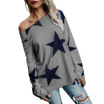 Gray and Blue Stars Shirts 27533-3