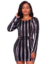 Sexy Stripped Sequins Party Dress 28234-2
