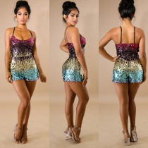 Bling Bling Colorful Straps Rompers
