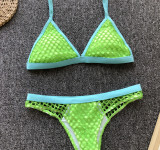 Sexy Green Fishnet Two-Piece Swimwear