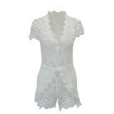 Pure Lace Sexy Rompers with Lining 26389-4