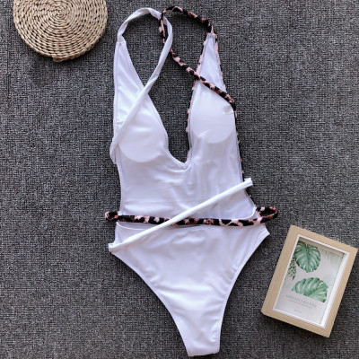 High Cut One-Piece Plung Swimwear