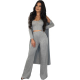 Gray Vest and Pants with Overalls