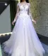 White Lace Long Sleeve Wedding Dress