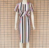 Colorful Stripped Midi Dress