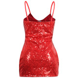 Sequins Sexy Straps Party Dress