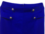 Elegant High Waist Pants with Botton Decorations 26603-2