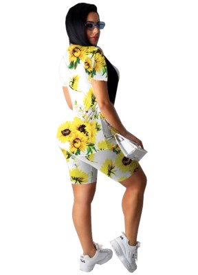Summer Floral Two Piece Shorts Set
