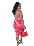 Summer Stripes Halter Long Fit Dress