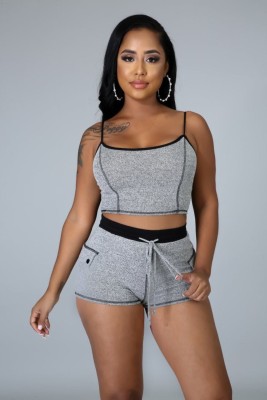 Summer Sports Two Piece Shorts Set