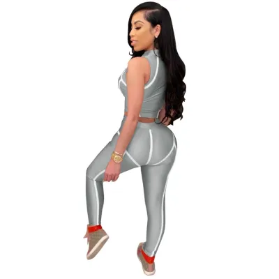 Summer Fitness Two Piece Pants Set