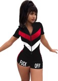 Summer Sports Zipper Rompers