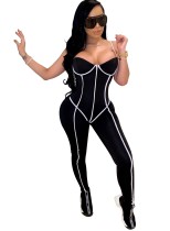 Sexy Push Up Straps Bodycon Jumpsuit