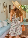 Summer Casual Short Floral Halter Dress