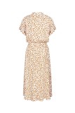 Summer Casual Short Sleeve Leopard Dress