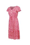 Summer V-Neck Floral Casual Long Dress