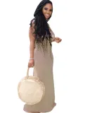 Summer Print Casual Sleeveless Long Dress