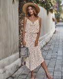 Summer Casual Leopard Halter Long Dress